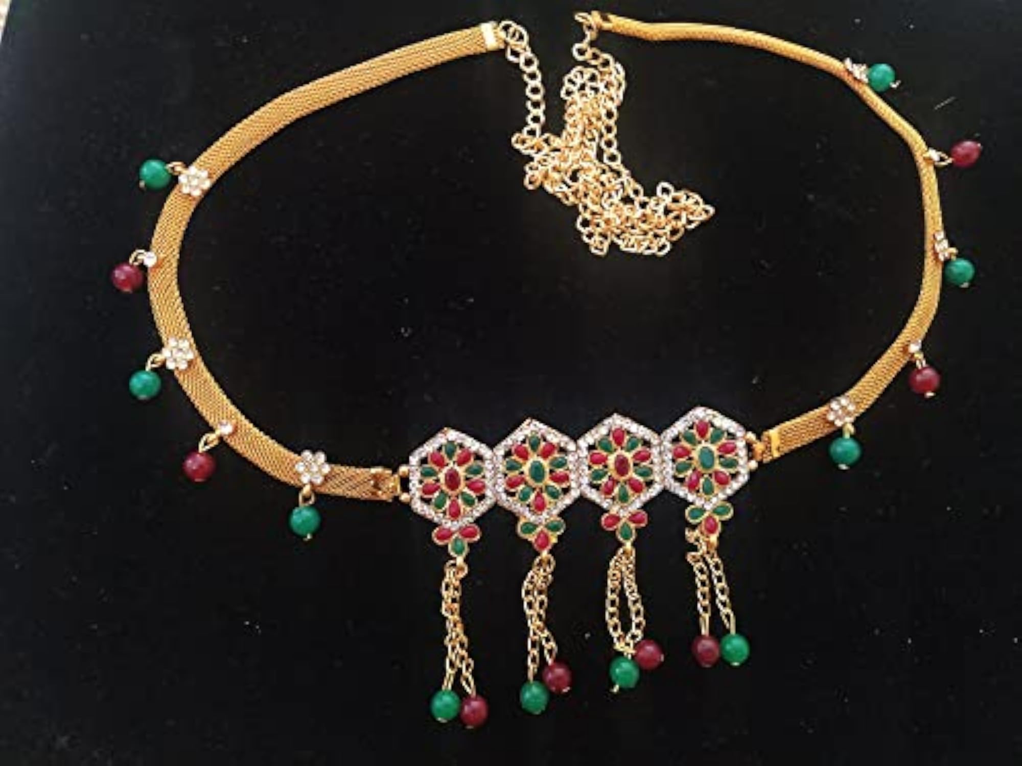 Women's Stylish Gold Plated Temple Kamarband Belly Chains